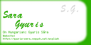 sara gyuris business card