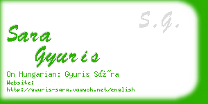 sara gyuris business card